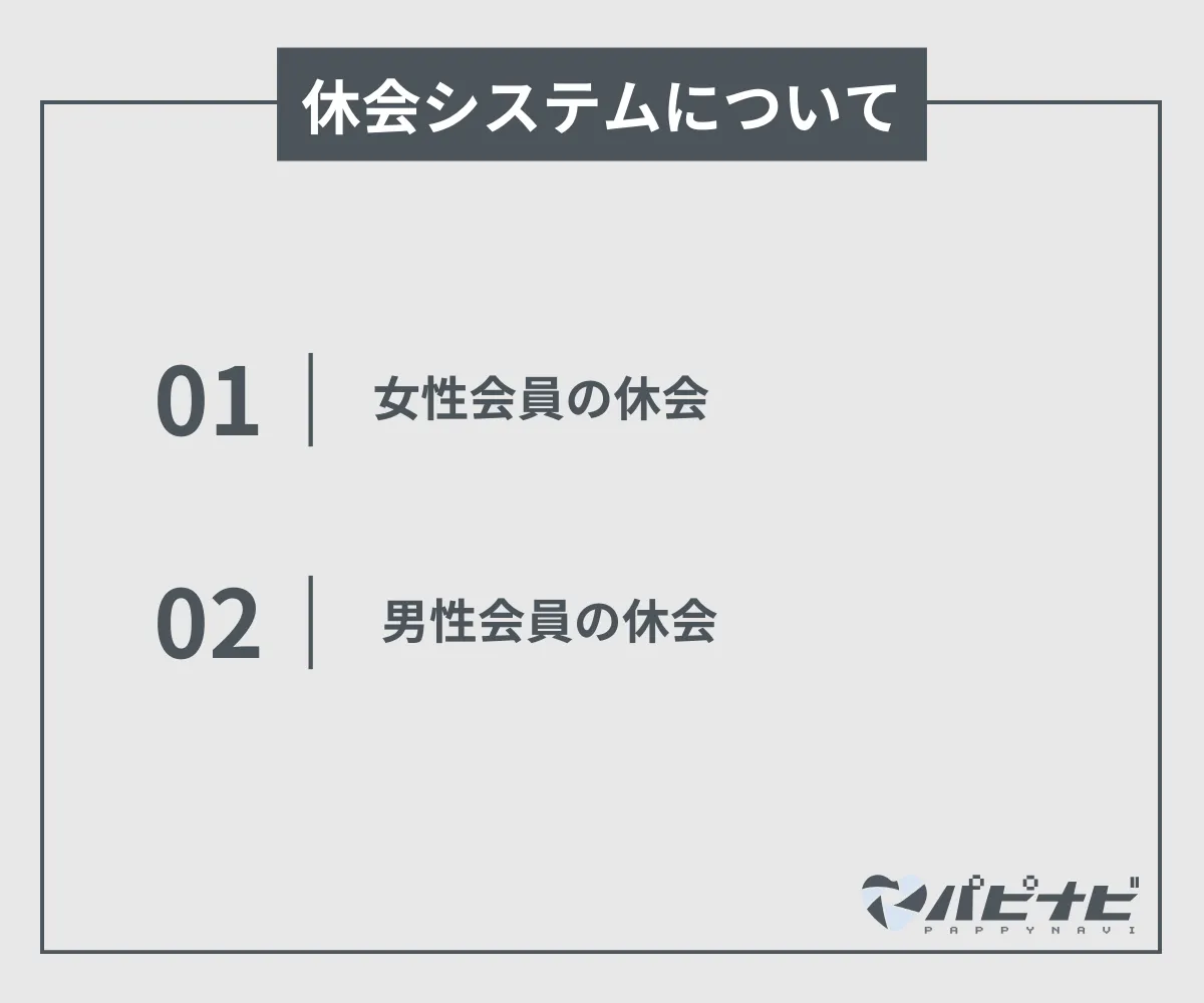 ユニバース倶楽部の休会システムについて