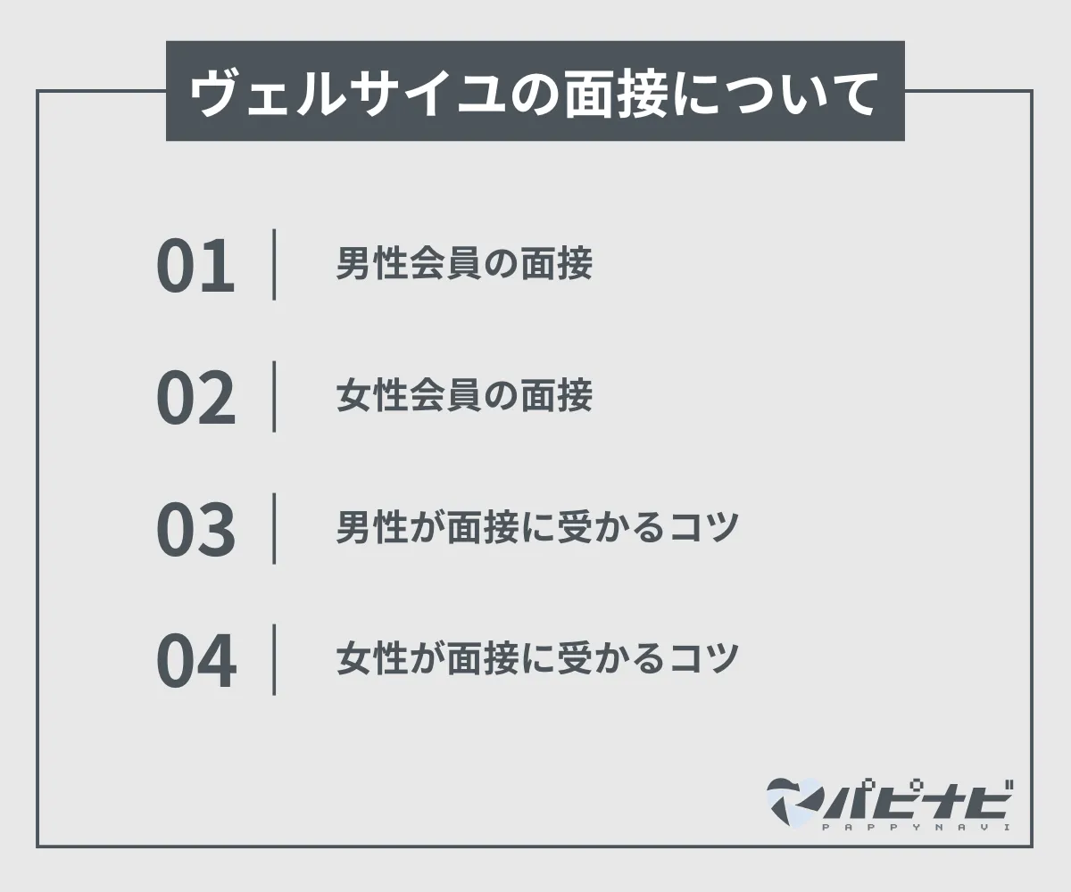 ヴェルサイユの面接について