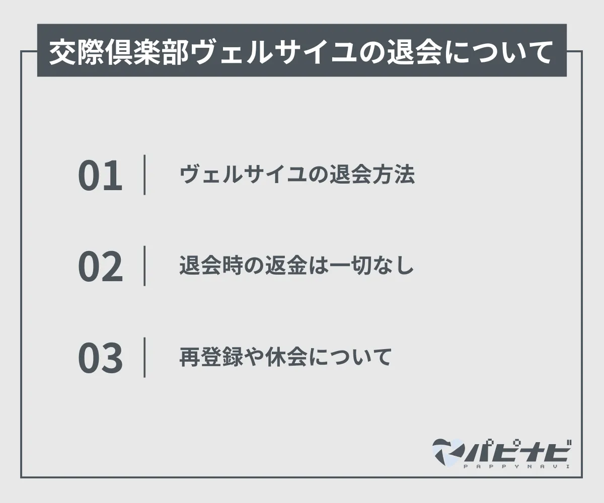 ヴェルサイユの退会について