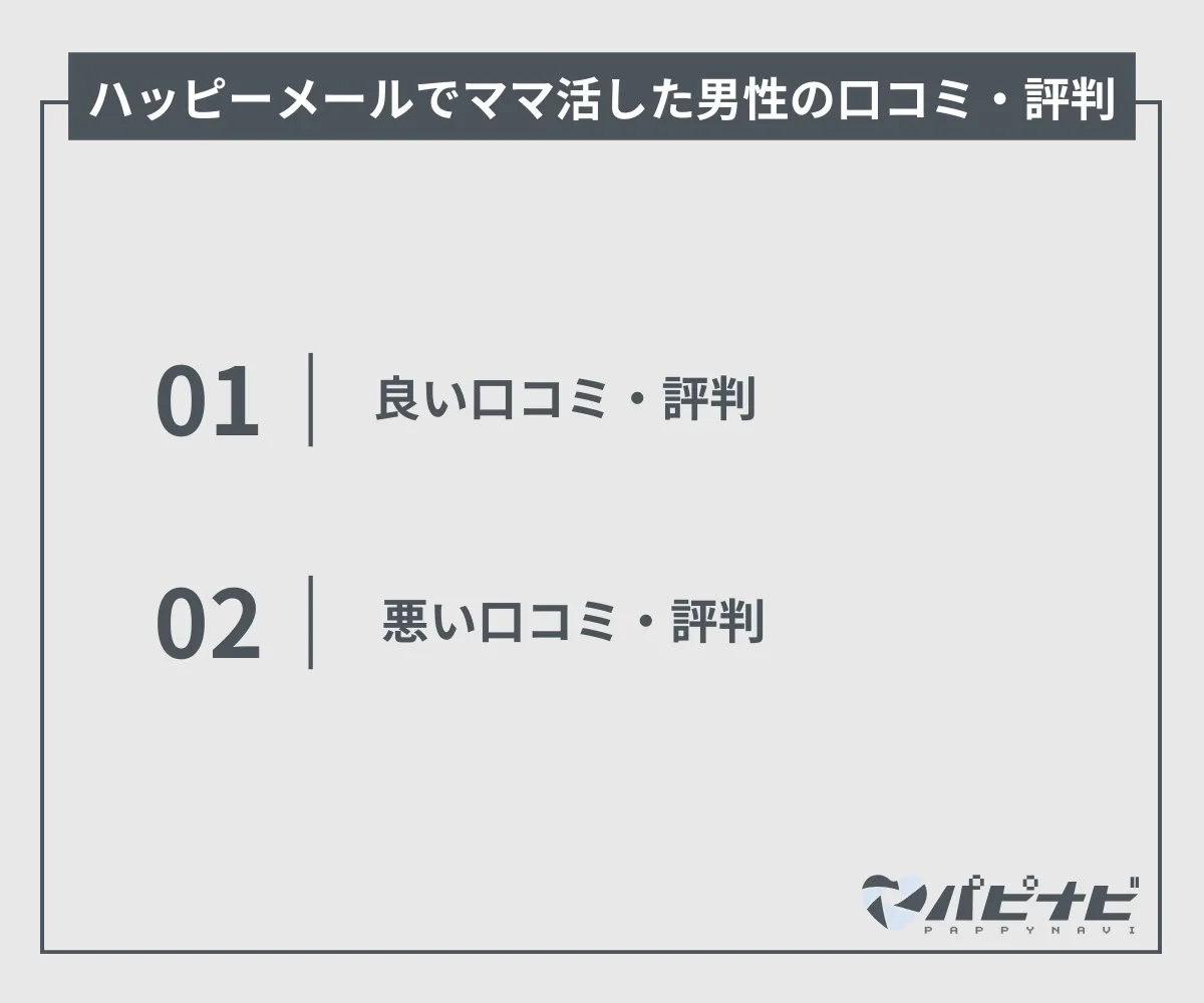 ハッピーメールでママ活した男性の口コミ・評判