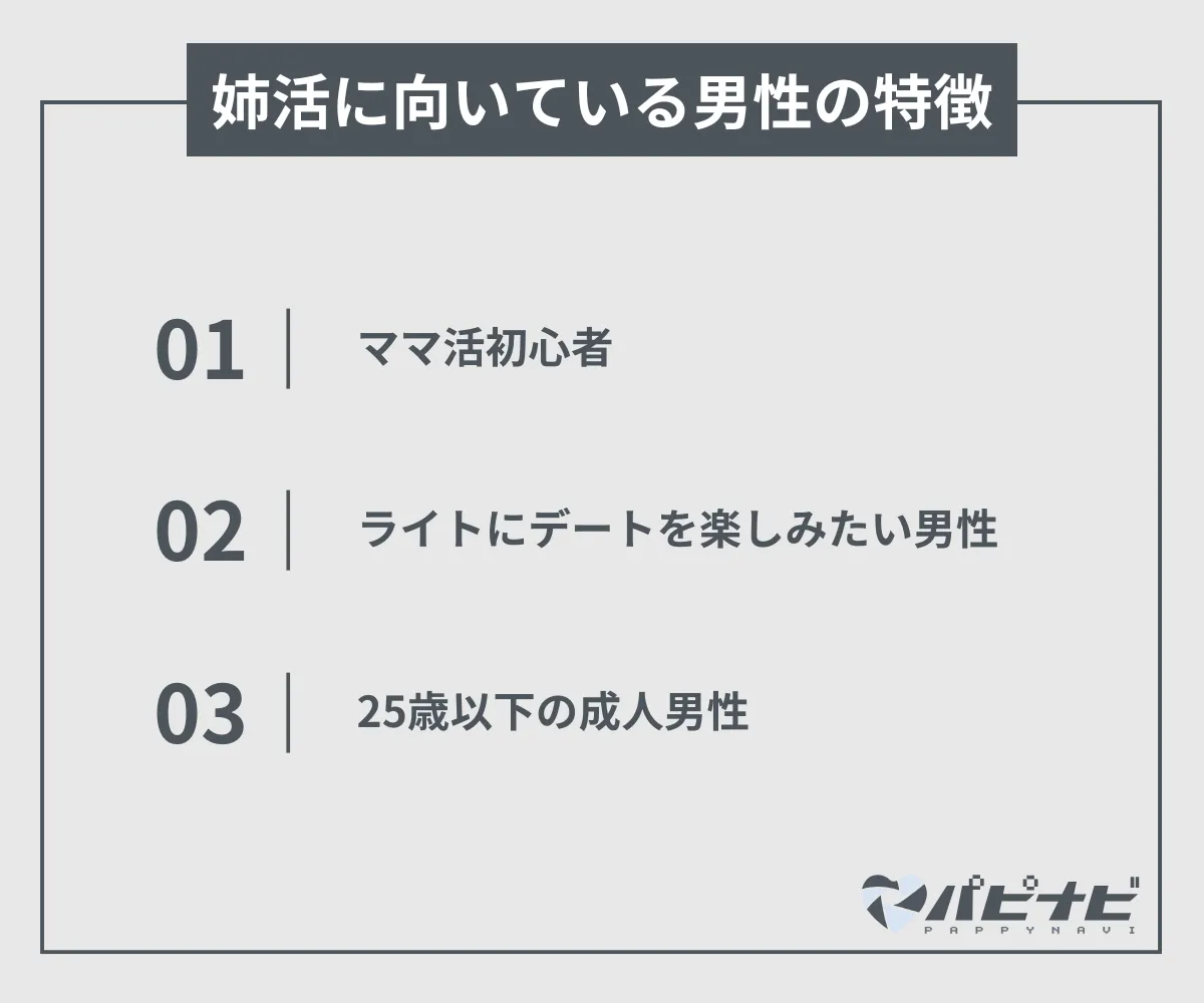 姉活に向いている男性の特徴