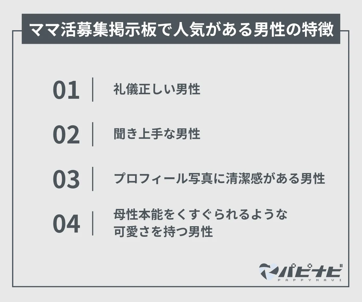 ママ活掲示板で人気がある男性の特徴