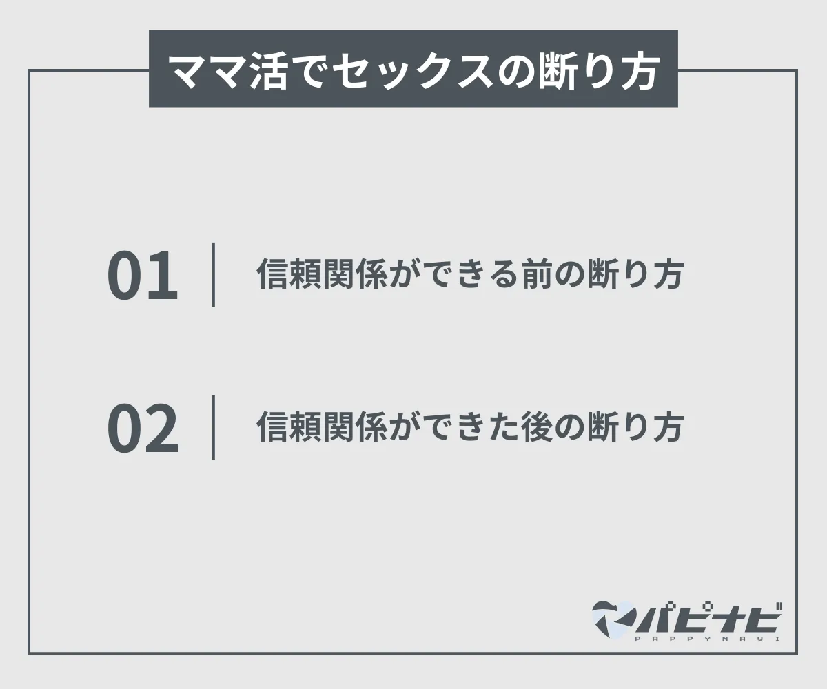 ママ活でセックスの断り方