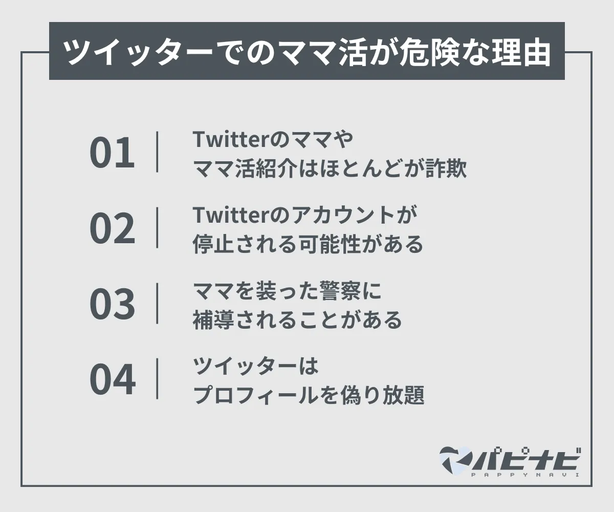 Twitterでママ活が危険な理由