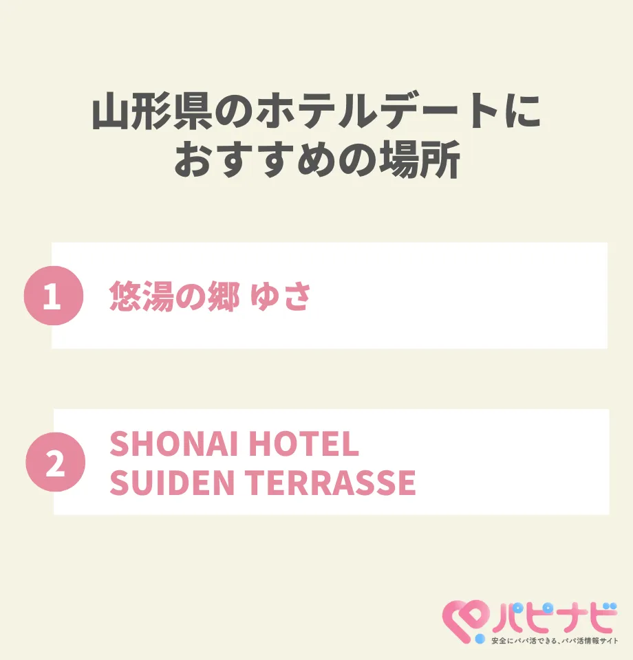 山形県のホテルデートにおすすめの場所