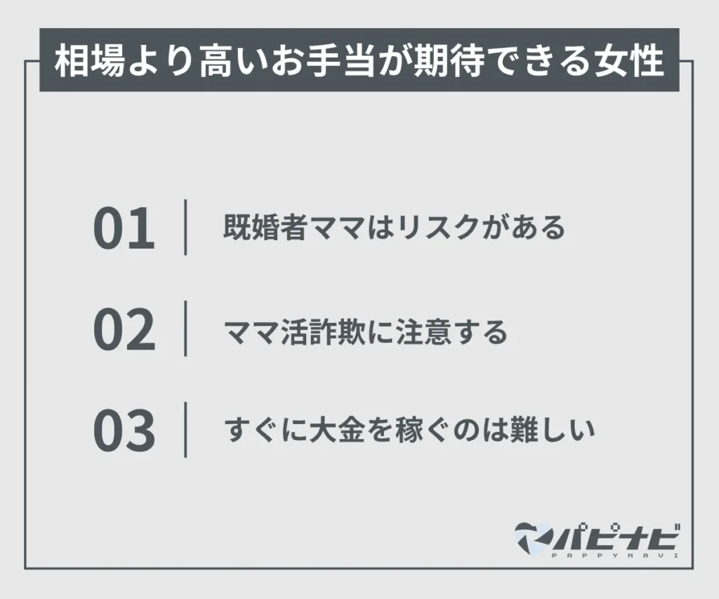 相場より高いお手当が期待できる女性