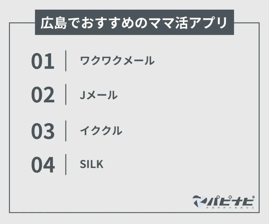 広島でおすすめのママ活アプリ