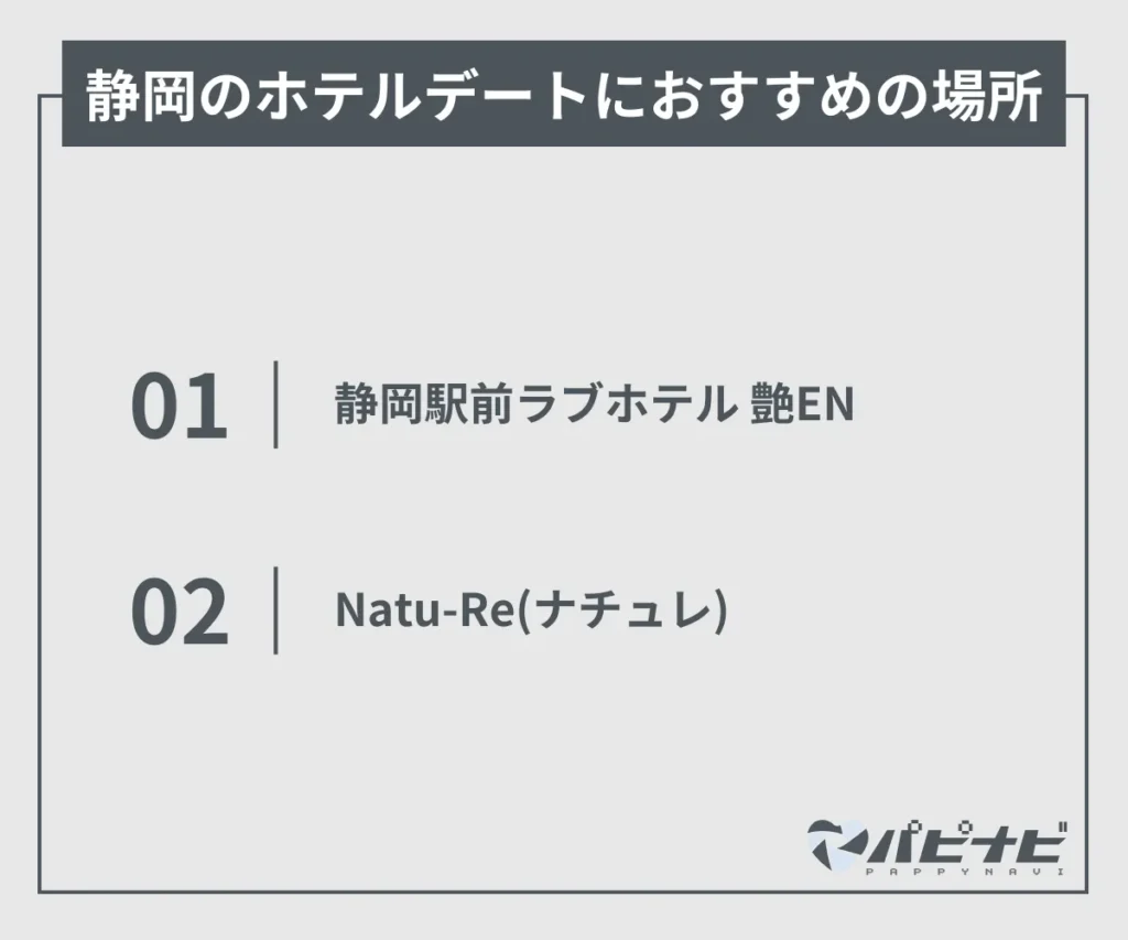 静岡のホテルデートにおすすめの場所