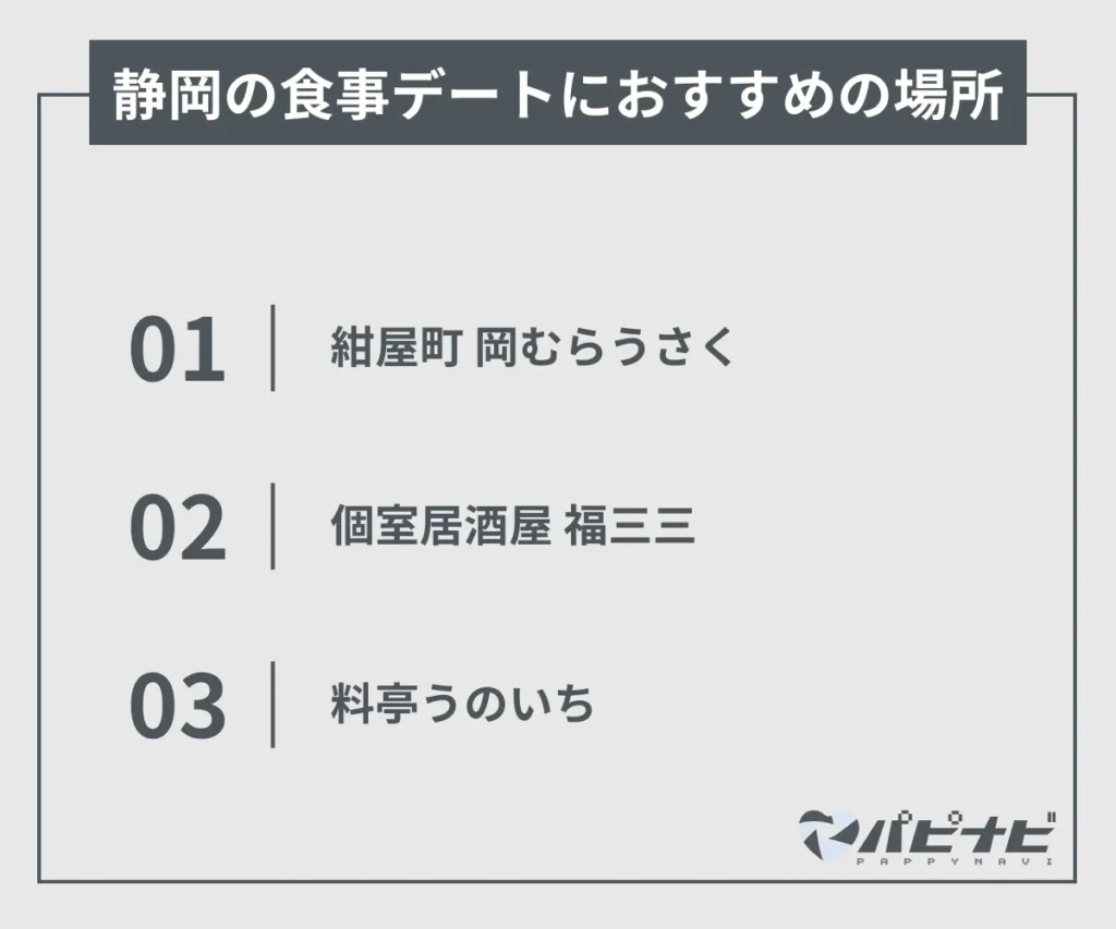 静岡の食事デートにおすすめの場所