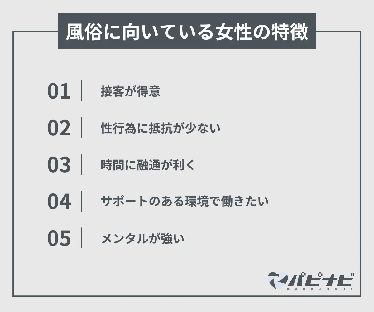 風俗に向いている女性の特徴