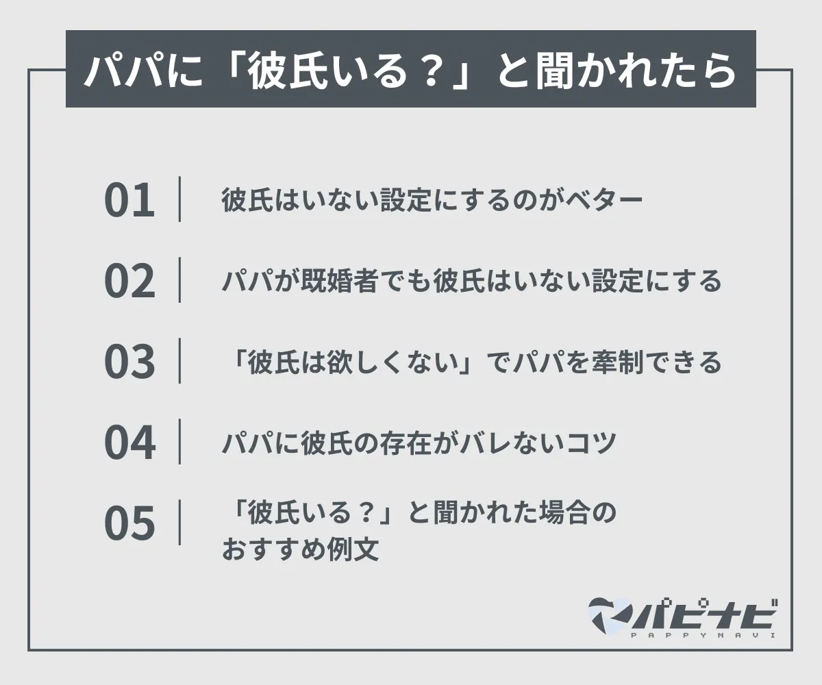 パパに「彼氏いる？」と聞かれたら