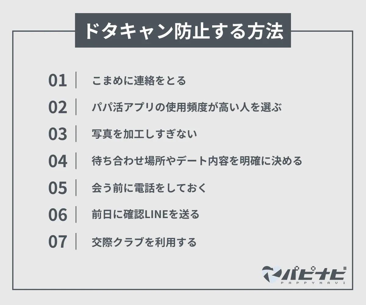 ドタキャン防止する方法