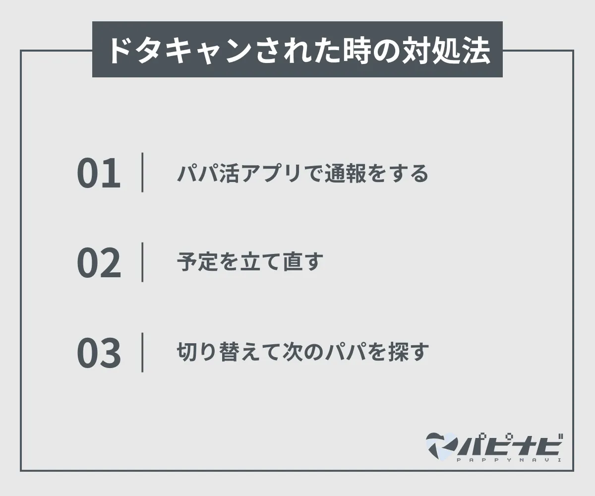 ドタキャンされた時の対処法