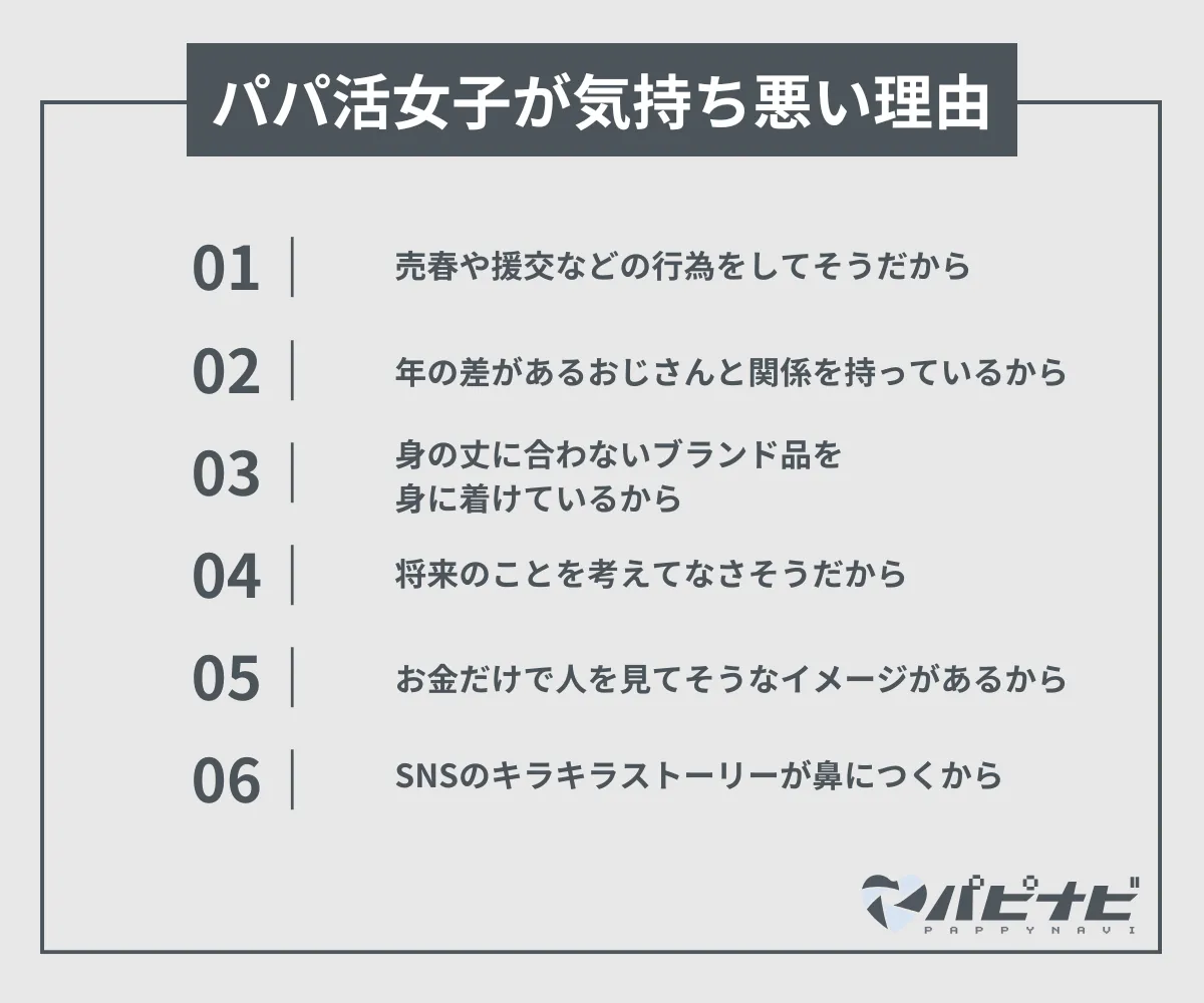 パパ活女子が気持ち悪いと批判されている理由を徹底調査