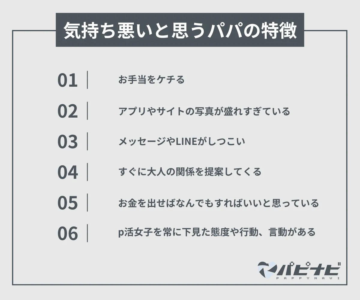 パパ活女子たちに聞いた！気持ち悪いと思う"キモいパパの特徴"は？