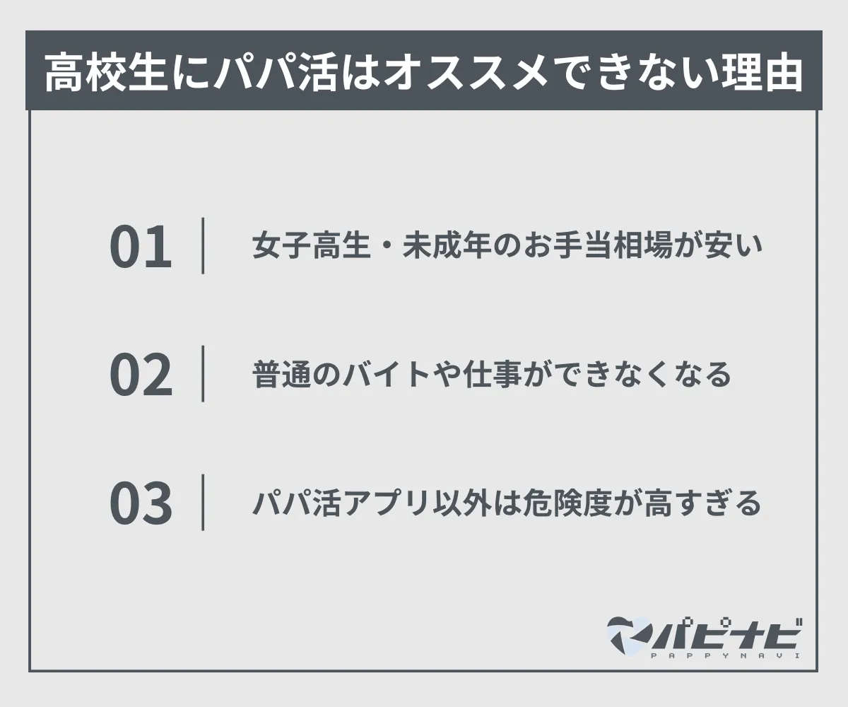 高校生にパパ活はオススメできない理由