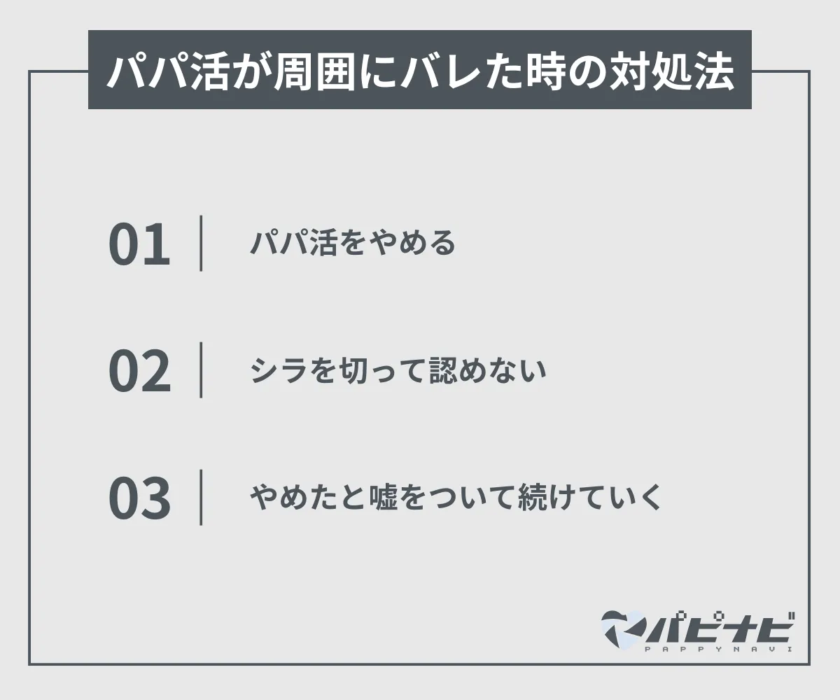 パパ活が周囲にバレた時の対処法