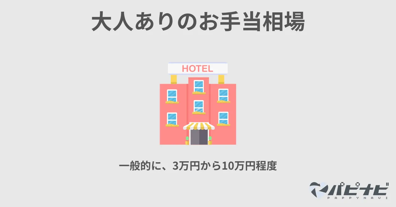 パパ活で大人ありの条件で会うときのお手当相場