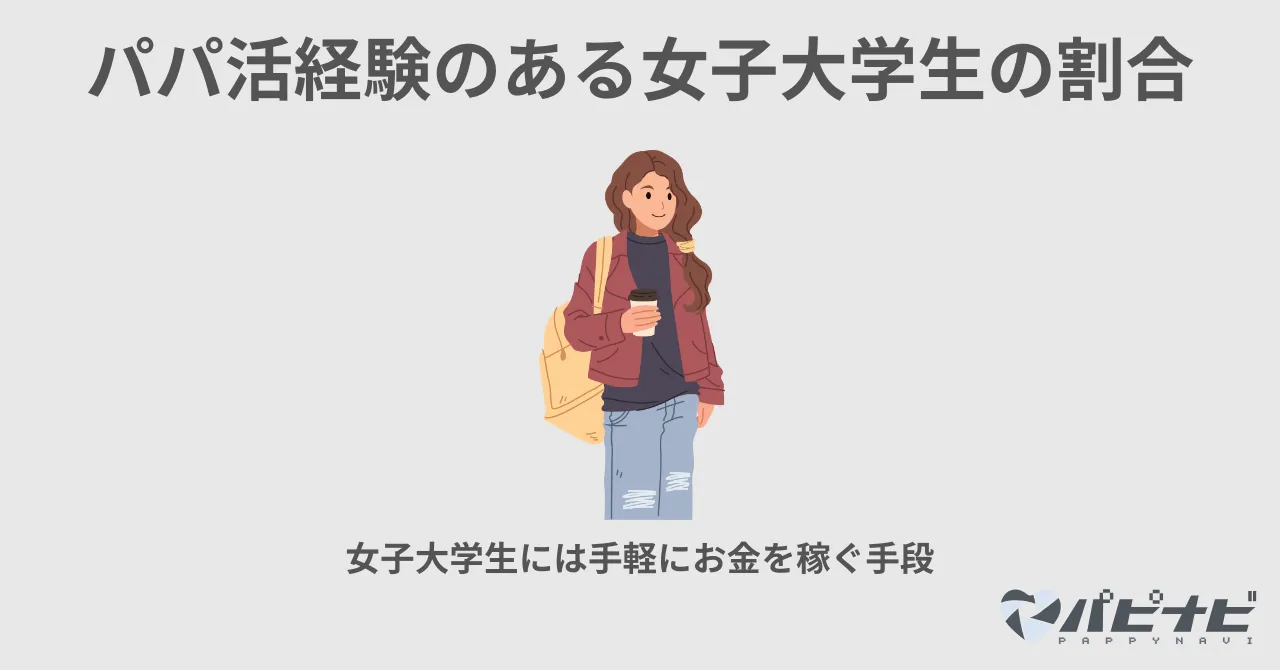 パパ活経験のある女子大学生の割合