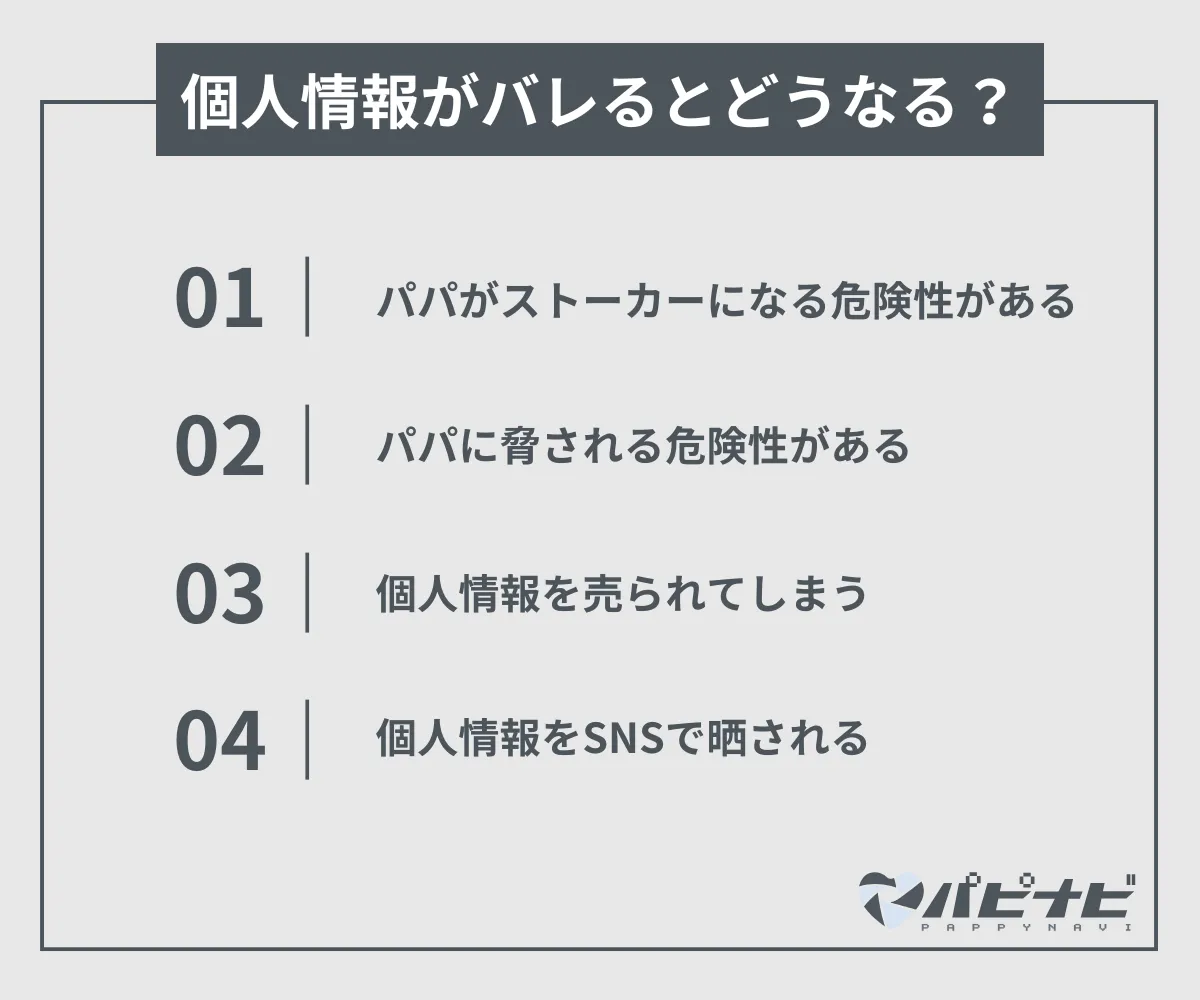 個人情報がバレるとどうなる？