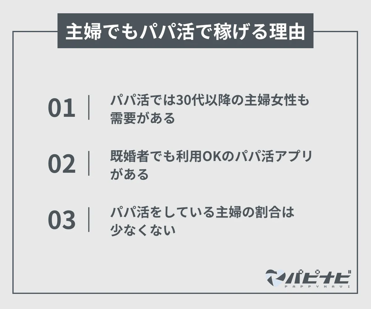 主婦でもパパ活で稼げる