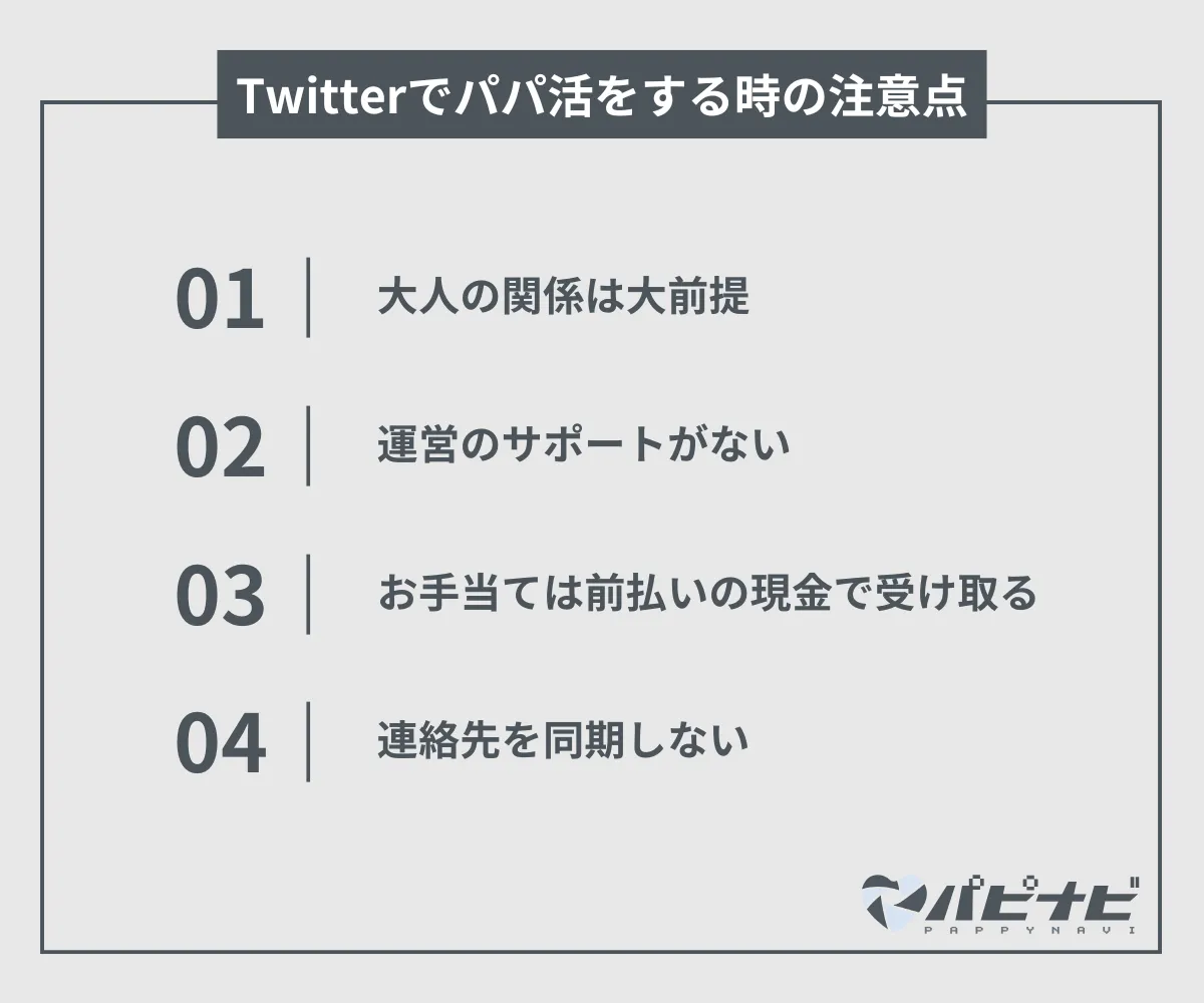 Twitterでパパ活する時の注意点