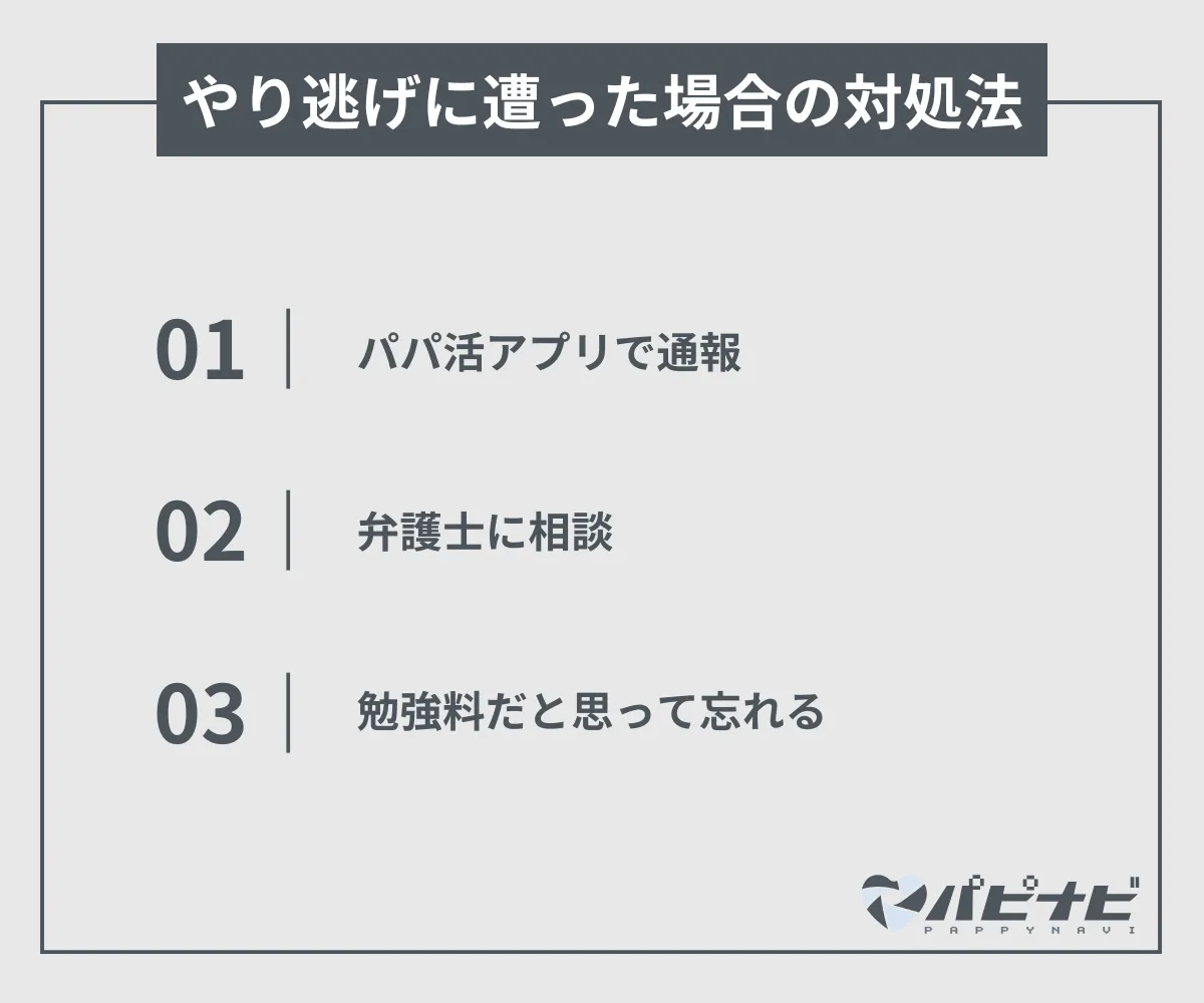 パパ活やり逃げに遭った場合の対処法