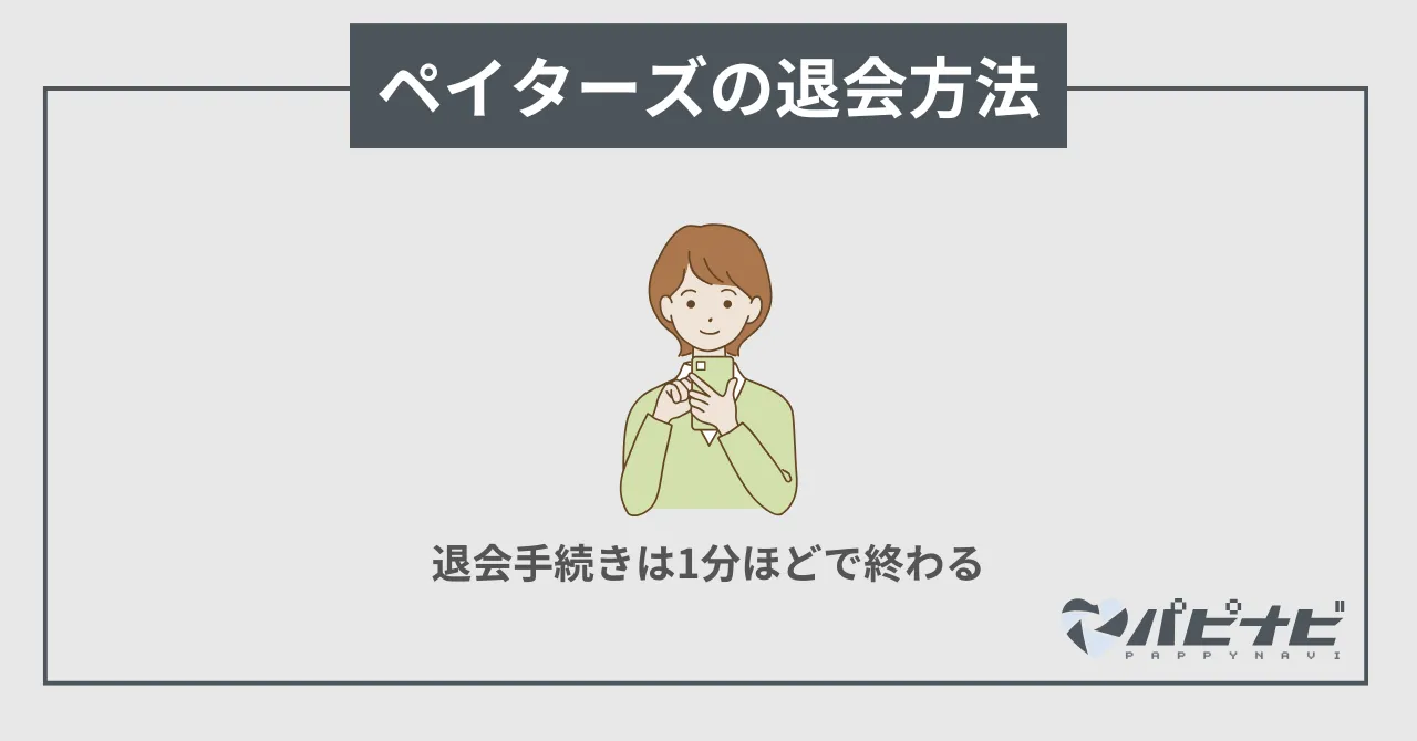 ペイターズの退会方法