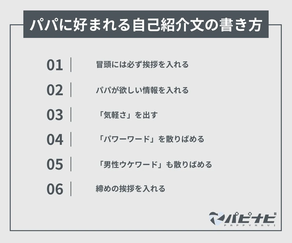 パパに好まれる自己紹介文の書き方