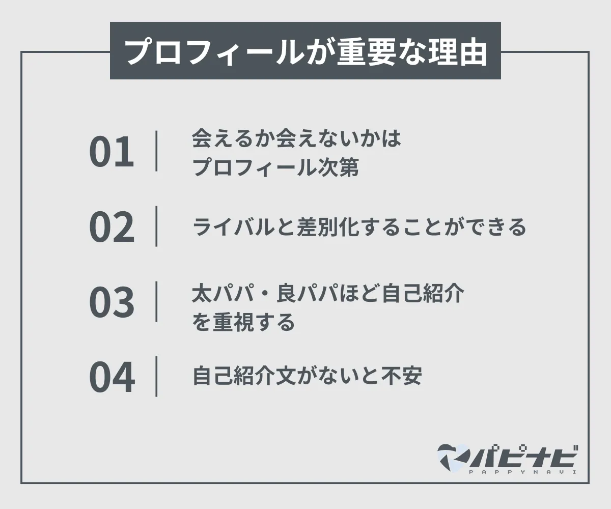 パパ活を成功させるにはプロフィールが超重要な理由