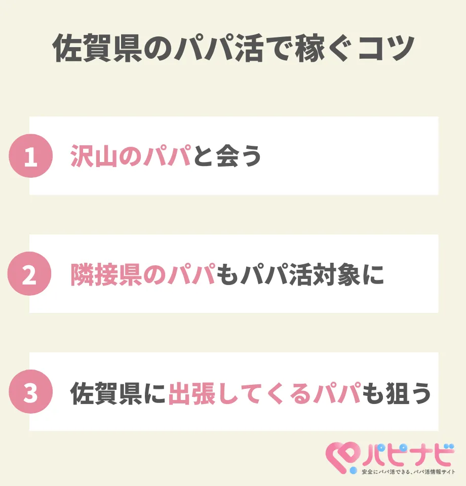 佐賀県のパパ活で稼ぐコツ