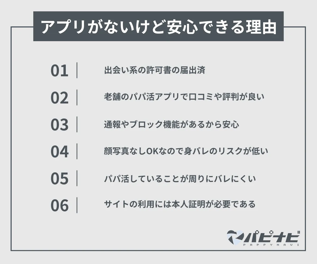 シュガーダディにはアプリがないけど安心できる?