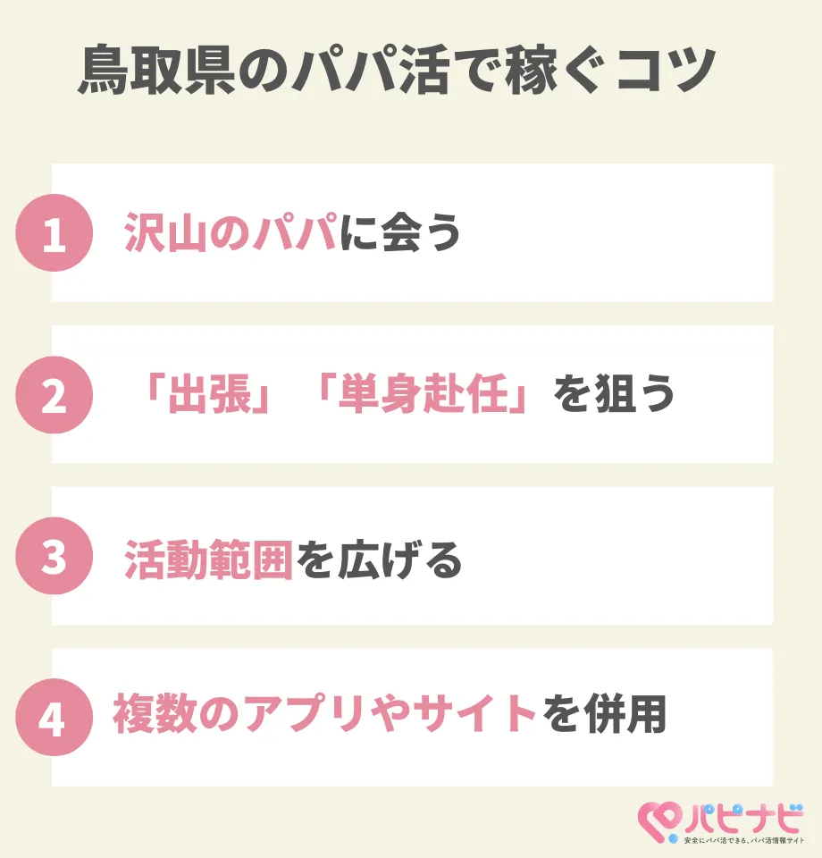 鳥取県のパパ活で稼ぐコツ